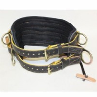 Lineman Body Belt 4-Dee D20 c/w Tongue Buckle Upper & Lower, Moisture Wicking Material Inside Of Belt