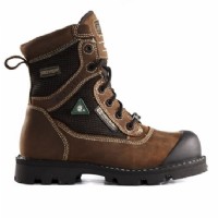 Boots, Brown 8in Metal Free