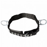 Double D-ring Body Belt for Work Positioning Only, 1 3/4inwebbing w/ 3in back pad and lamp strap - Size Large